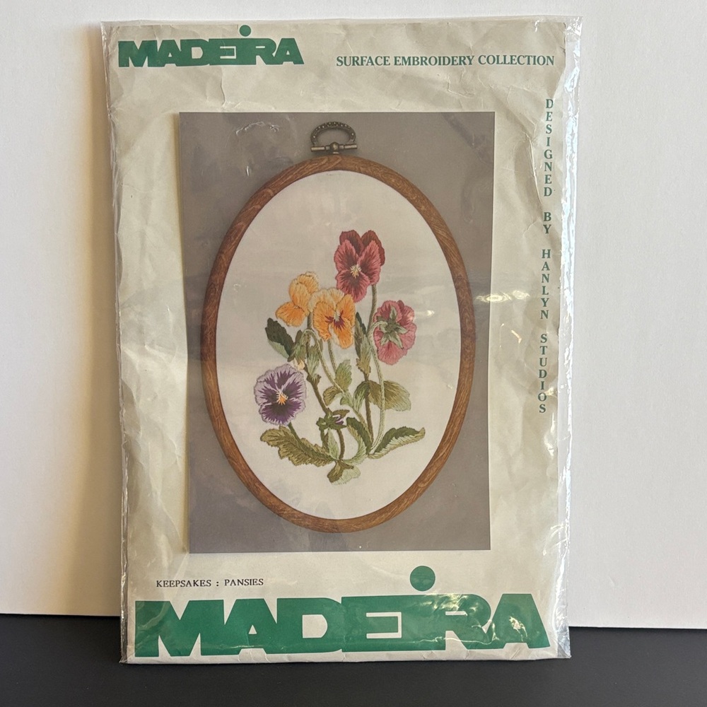 Madeira Keepsake Pansies Surface Embroidery Collection Kit HSEK 06